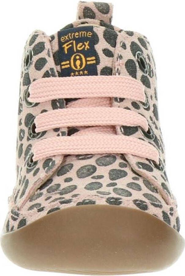 Shoesme Baby Veterschoenen Meisjes jongens PINK ANIMAL PRINT Leer