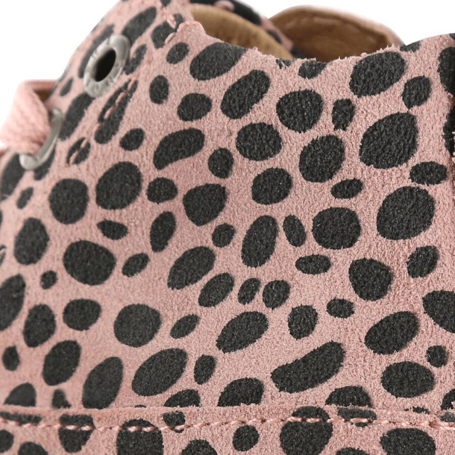 Shoesme Baby Veterschoenen Meisjes jongens PINK ANIMAL PRINT Leer