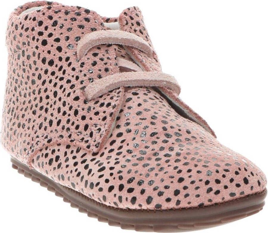 Shoesme Baby Veterschoenen Meisjes Rosa Leer