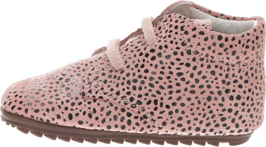 Shoesme Baby Veterschoenen Meisjes Rosa Leer