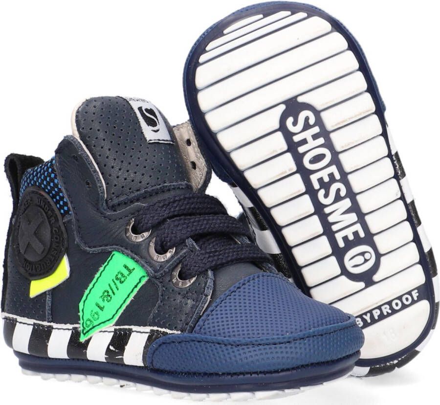 Shoesme Bp21w109 Babyschoenen Babyslofjes Jongens Blauw