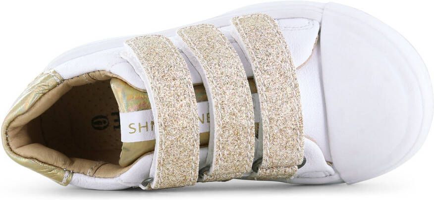 Shoesme leren sneakers wit goud met glitters Meisjes Leer Meerkleurig 30 - Foto 14