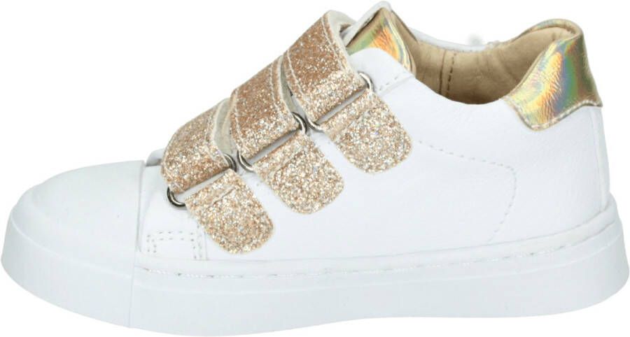 Shoesme leren sneakers wit goud met glitters Meisjes Leer Meerkleurig 30 - Foto 15