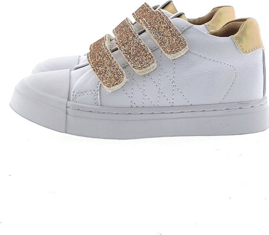 Shoesme leren sneakers wit goud met glitters Meisjes Leer Meerkleurig 30 - Foto 10