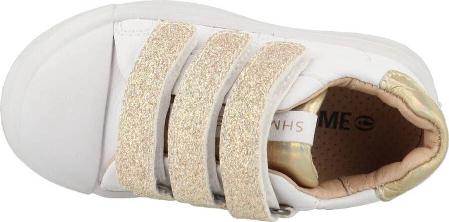Shoesme leren sneakers wit goud met glitters Meisjes Leer Meerkleurig 30 - Foto 12