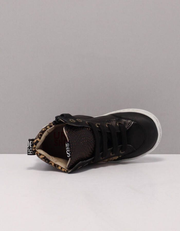 Shoesme UR21W052 A Black Gold Sneakers hoge sneakers - Foto 13