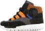 Shoesme RF21W041 C hoge leren sneakers zwart oranje - Thumbnail 9