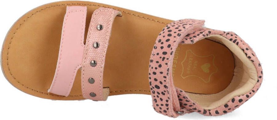 Shoesme Sandalen Meisjes Pink Black Dots Leer