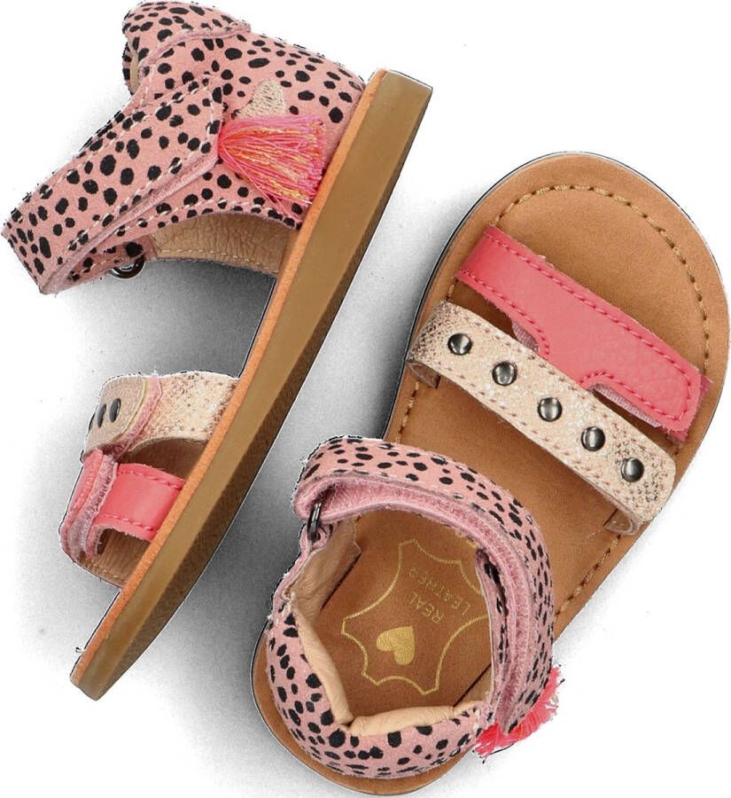 Shoesme Sandalen Meisjes Pink Black Dots Leer