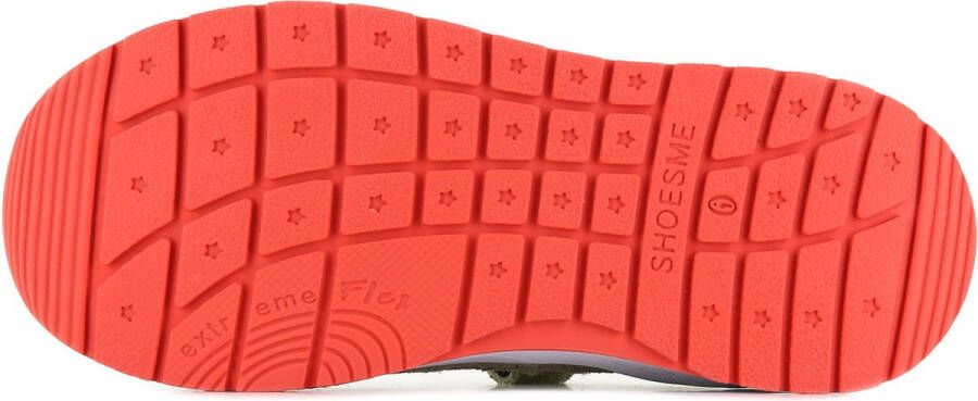 Shoesme Sneakers Jongens Beige Red Leer