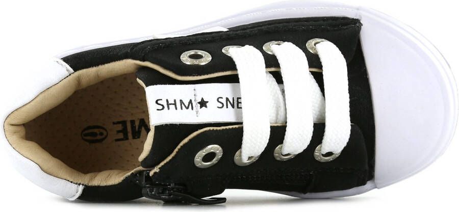Shoesme SH21S001-J leren sneakers zwart Leer Effen 29 - Foto 7