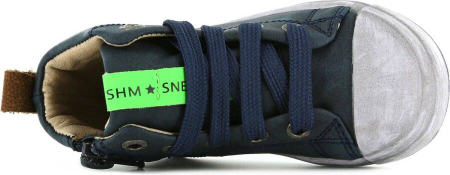 Shoesme Sneakers Jongens Blue Leer