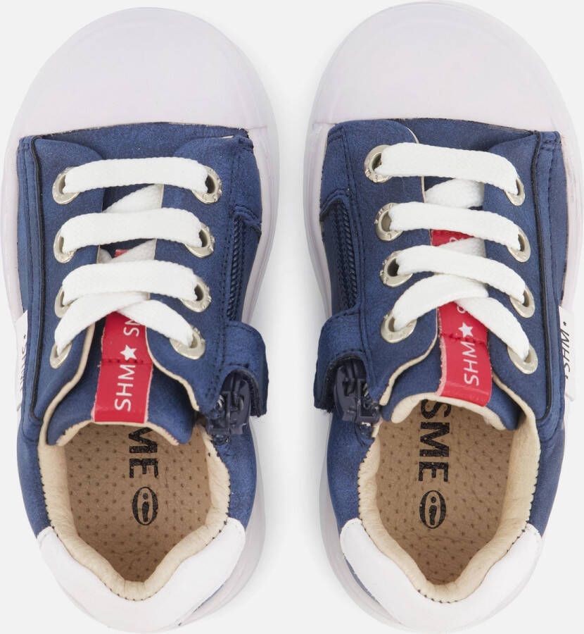 Shoesme leren sneakers donkerblauw Leer Effen 21 - Foto 7