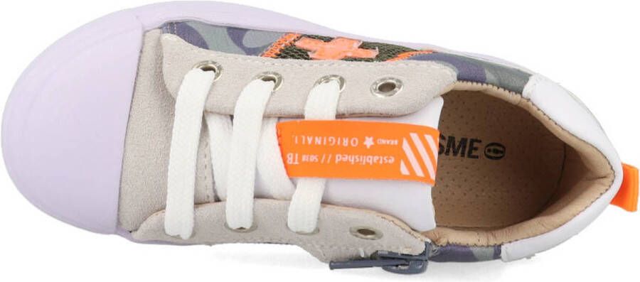 Shoesme Sneakers Jongens Camo Orange Leer