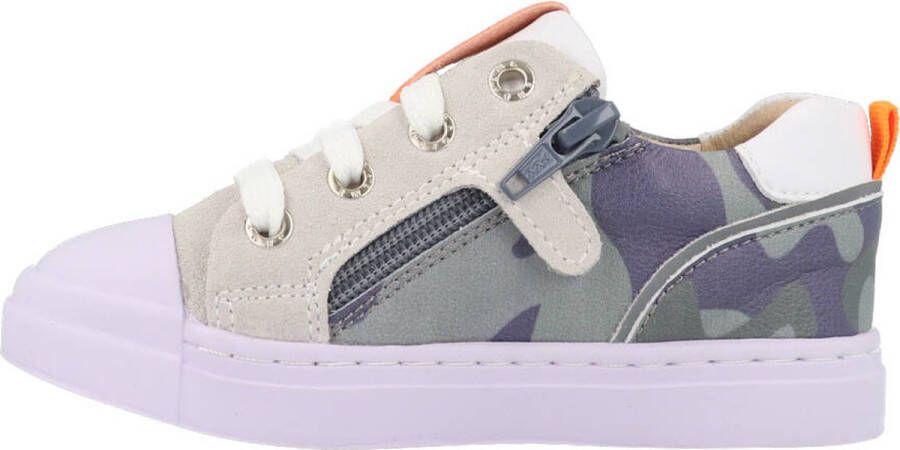 Shoesme Sneakers Jongens Camo Orange Leer