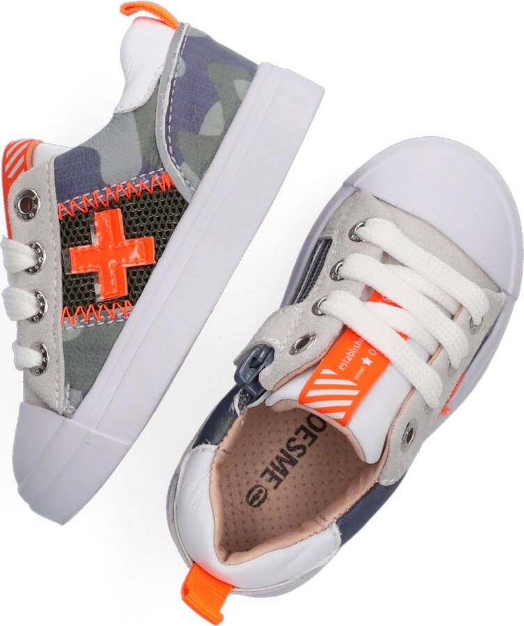 Shoesme Sneakers Jongens Camo Orange Leer