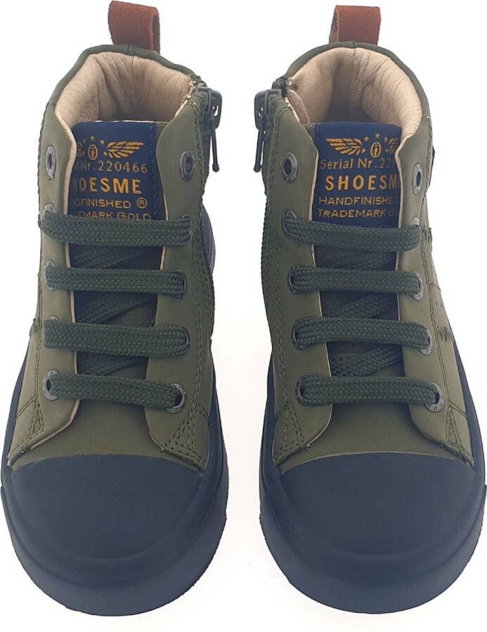 Shoesme SH22W036-B leren sneakers olijfgroen - Foto 12