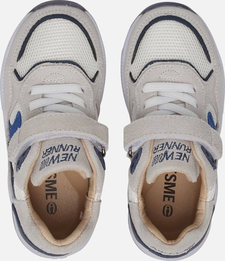 Shoesme Sneakers Jongens Grey Blue Leer
