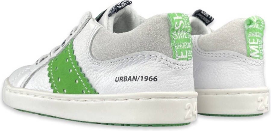 Shoesme Sneakers Jongens white green Leer