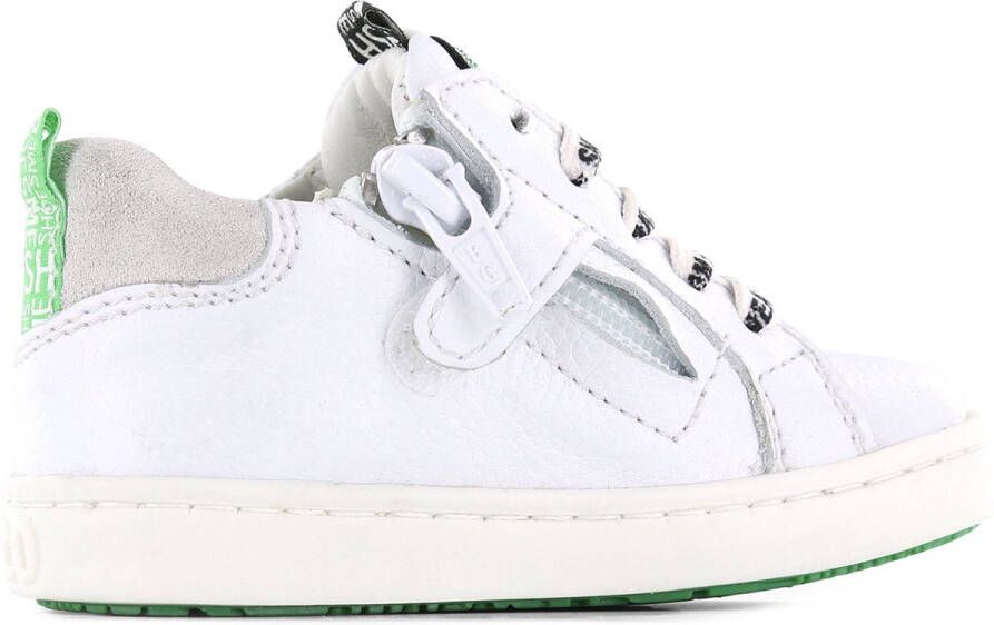 Shoesme Sneakers Jongens white green Leer