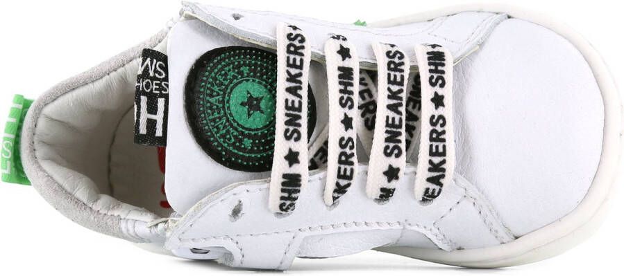 Shoesme Sneakers Jongens white green Leer