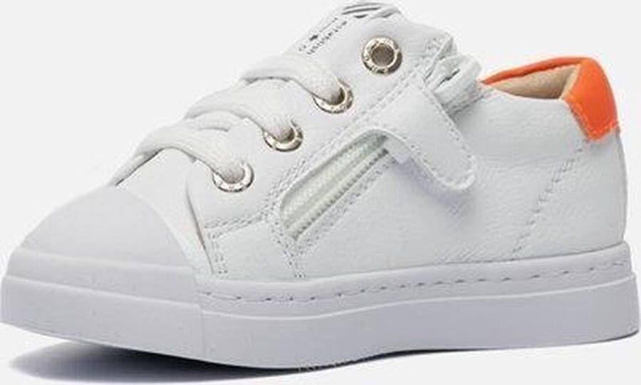 Shoesme Sneakers Jongens white orange Leer