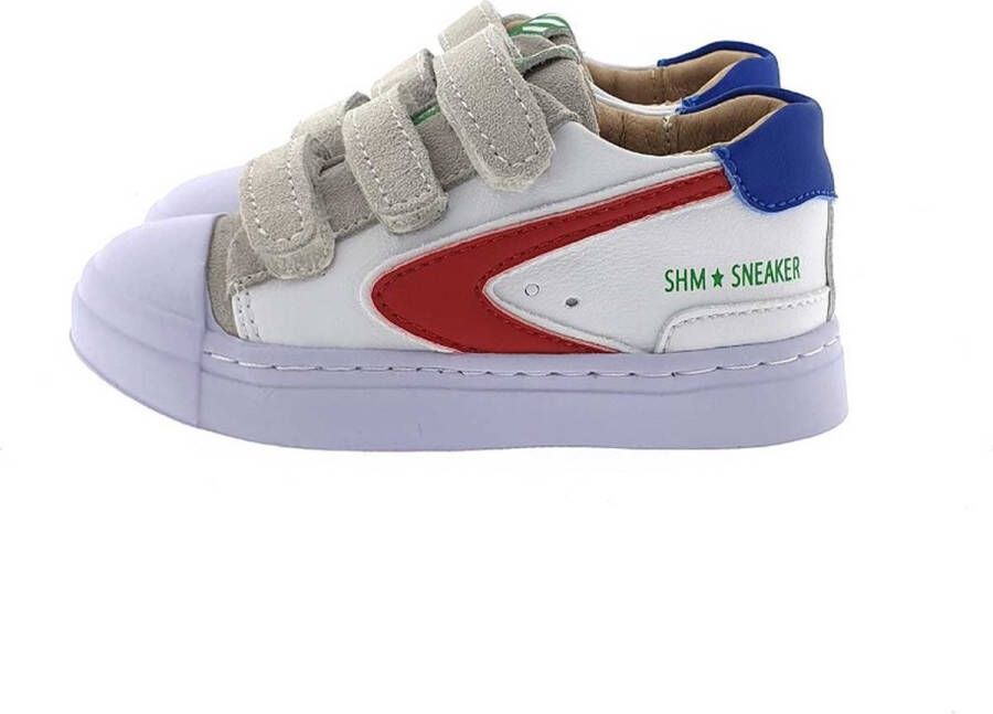 Shoesme Sneakers Jongens white red Leer