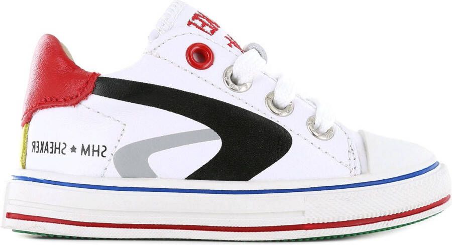 Shoesme Sneakers | Jongens | white red | Leer - Foto 3