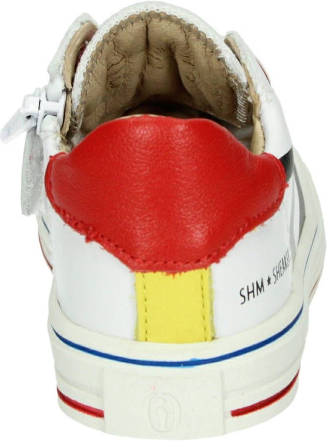 Shoesme Sneakers Jongens white red Leer