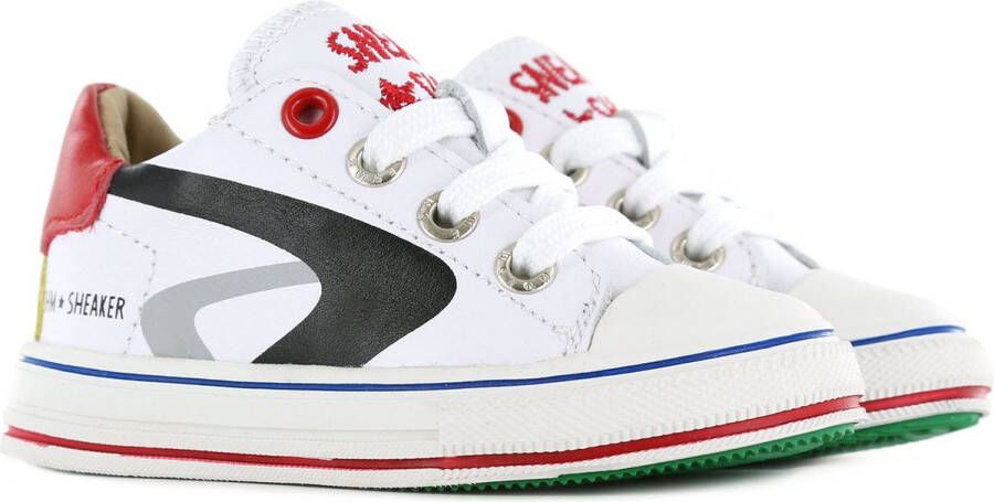 Shoesme Sneakers | Jongens | white red | Leer - Foto 6