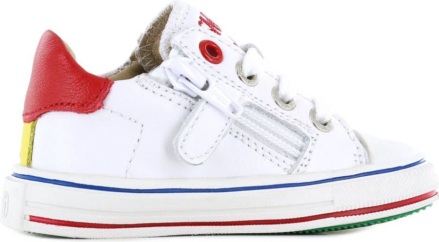 Shoesme Sneakers Jongens white red Leer