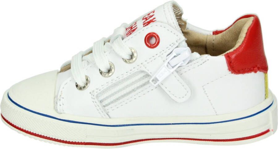 Shoesme Sneakers Jongens white red Leer