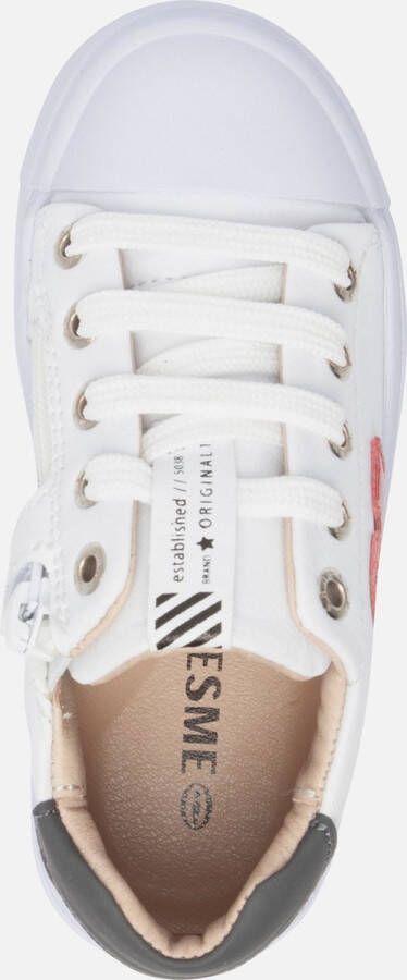 Shoesme Sneakers Jongens white red Leer