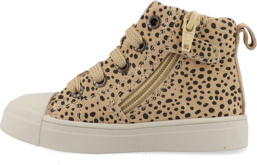 Shoesme Sneakers Meisjes Beige Dots Leer