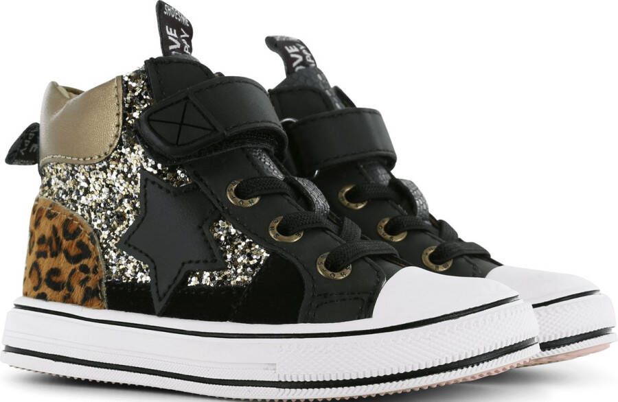 Shoesme Sneakers Meisjes Black Gold Leer