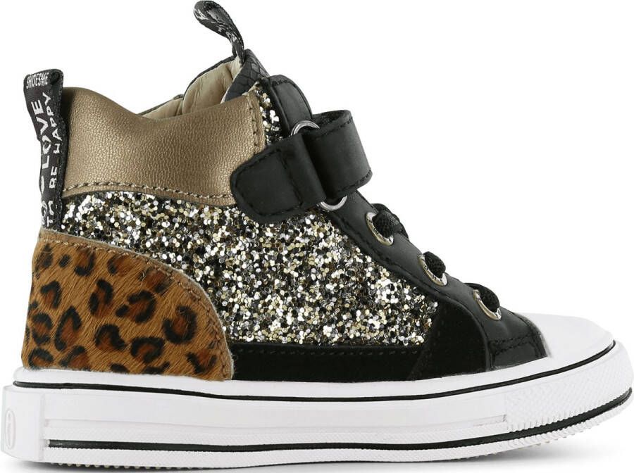 Shoesme Sneakers Meisjes Black Gold Leer