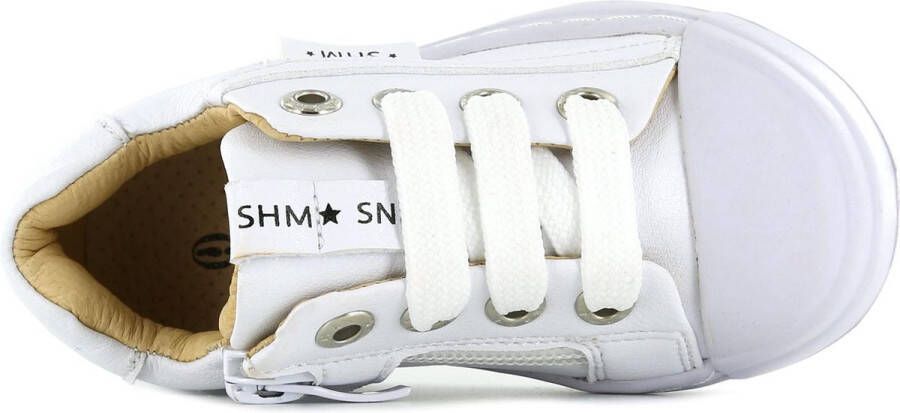 Shoesme SH21S001-J leren sneakers wit Leer Effen 28 - Foto 4