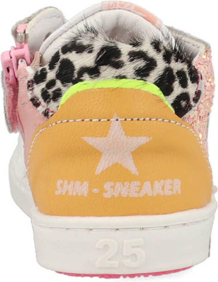 Shoesme Sneakers Meisjes Pink orange green Leer