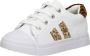 Shoesme SH21S021-A leren sneakers met glitters wit goud Meisjes Leer Panterprint 26 - Thumbnail 6