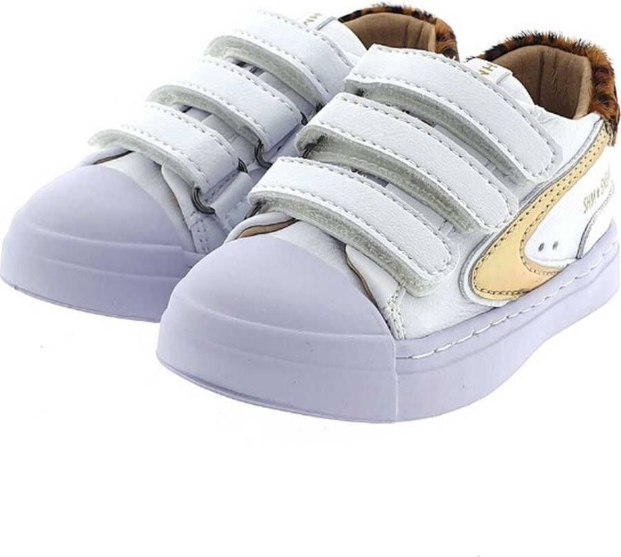 Shoesme Sneakers Meisjes white gold Leer