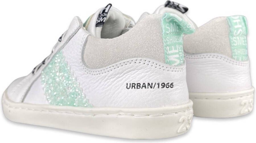 Shoesme Sneakers Meisjes white green Leer