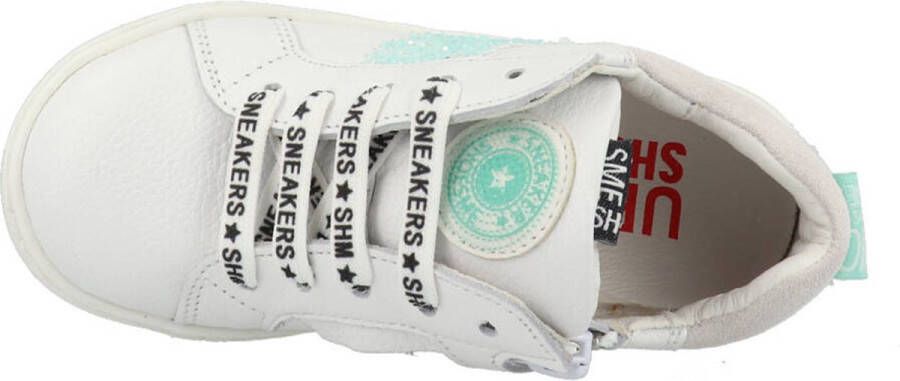 Shoesme Sneakers Meisjes white green Leer