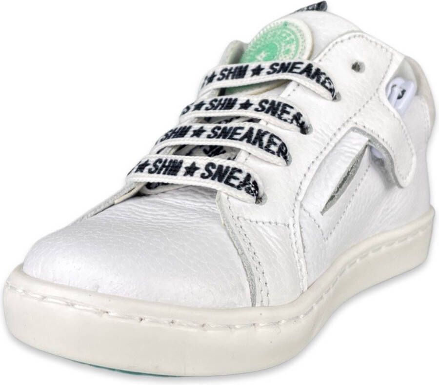 Shoesme Sneakers Meisjes white green Leer