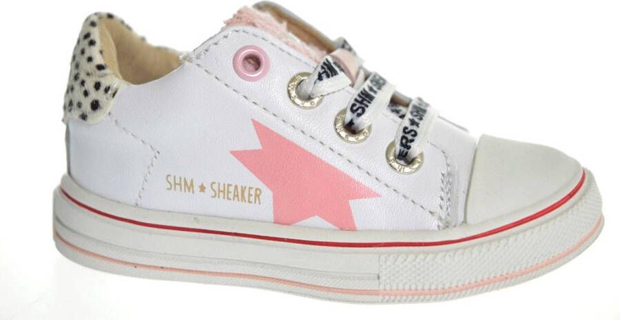 Shoesme On22s202 Lage sneakers Leren Sneaker Meisjes Wit - Foto 14