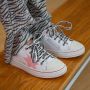 Shoesme On22s202 Lage sneakers Leren Sneaker Meisjes Wit - Thumbnail 12