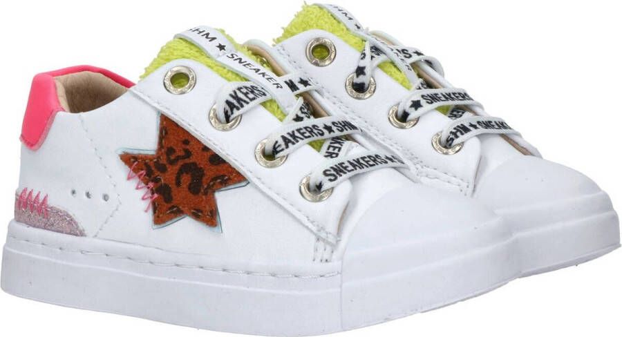 Shoesme Sneakers Meisjes white Pink Leer