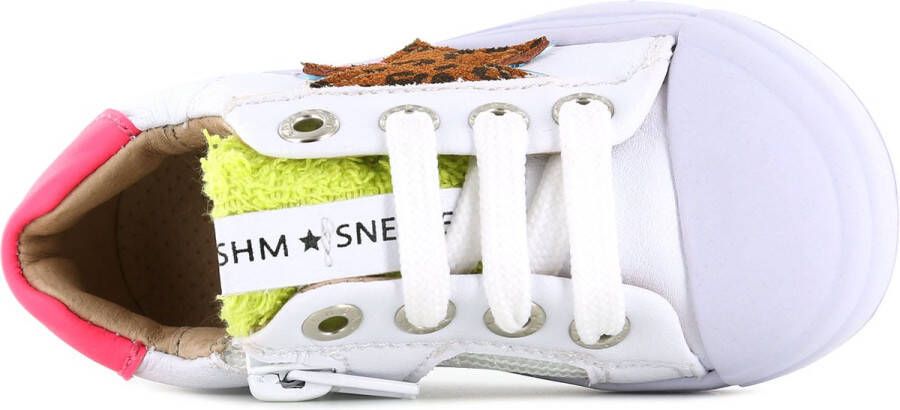 Shoesme Sneakers Meisjes white Pink Leer