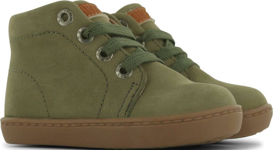 Shoesme Veterschoenen Jongens Green Leer