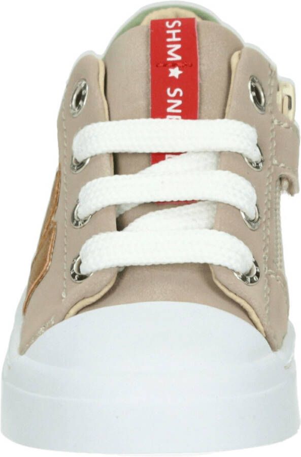 Shoesme Veterschoenen Jongens Taupe Leer