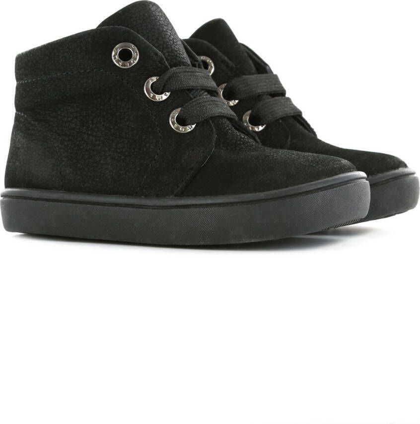 Shoesme Veterschoenen Meisjes jongens Black Leer